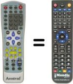 Gleichwertige Fernbedienung Amstrad D 150