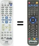 Gleichwertige Fernbedienung JVC DR-MV 1 S