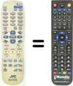 Gleichwertige Fernbedienung JVC XV-N5