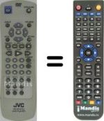 Gleichwertige Fernbedienung JVC XV-N450 B