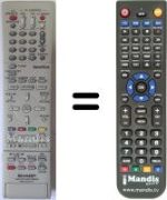 Replacement remote control Sharp DV-HR 300