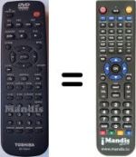 Gleichwertige Fernbedienung Toshiba SD-220