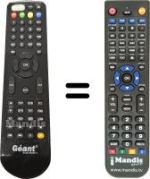 Replacement remote control Géant Electronics GN-4040