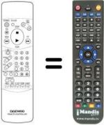 Gleichwertige Fernbedienung Daewoo DVR4680SV