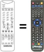 Gleichwertige Fernbedienung Samsung TB20C5