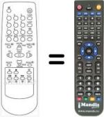 Replacement remote control Daewoo DVT20H4UD