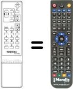 Gleichwertige Fernbedienung Toshiba 23120387