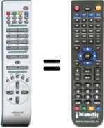Gleichwertige Fernbedienung Hitachi VS20349162