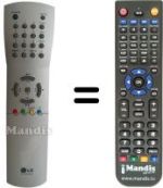 Gleichwertige Fernbedienung LG 6710V00056B