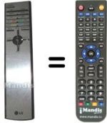 Gleichwertige Fernbedienung LG 6710V00084U