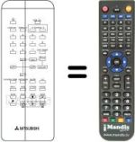 Replacement remote control Mitsubishi CT14MS1ETX-TV