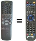 Gleichwertige Fernbedienung Panasonic VEQ2213