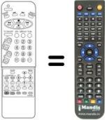 Replacement remote control Daewoo DVT5582 TXT