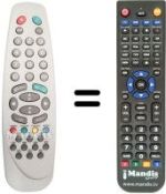 Replacement remote control Vestel CTV5554