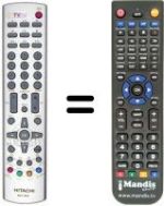 Replacement remote control Hitachi RC T1522