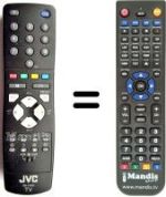 Gleichwertige Fernbedienung JVC RM-C1502B-2C