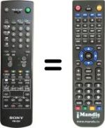 Gleichwertige Fernbedienung Sony KV-25F1D