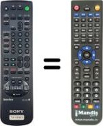 Gleichwertige Fernbedienung Sony KV-21V6U