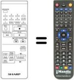 Replacement remote control Sharp RRMCG0230GESA