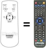 Replacement remote control Sharp LC150M2E