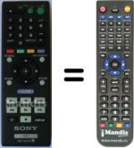 Gleichwertige Fernbedienung Sony BDP-S483