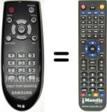 Gleichwertige Fernbedienung Samsung LE37A567P2W/XXE