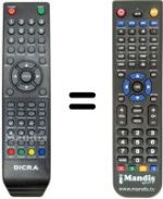 Replacement remote control DICRA TVLED225F HD