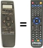 Gleichwertige Fernbedienung Panasonic VEQ1562
