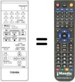 Gleichwertige Fernbedienung Toshiba 7014-8347
