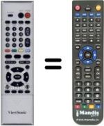 Replacement remote control Viewsonic N4060W