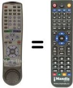 Gleichwertige Fernbedienung Hitachi DV-W1