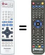 Gleichwertige Fernbedienung Panasonic DMRE-S10EGS