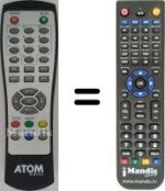 Replacement remote control ATOM MiniDT12C