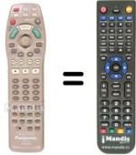 Gleichwertige Fernbedienung Panasonic DMRE-20