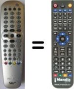 Replacement remote control Philips DVD-R7250H / 58