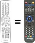 Replacement remote control Humax PVR8100T