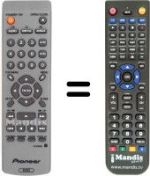 Replacement remote control Pioneer DVD3505