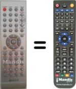 Replacement remote control Moove TV 155