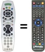Replacement remote control NOOS DIGITAL BOX