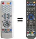 Replacement remote control TiViDi DCB-B 360 G