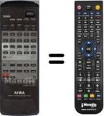 Gleichwertige Fernbedienung Aiwa RC-T800F