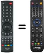 Replacement remote control Toshiba 26 DV 615