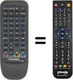Gleichwertige Fernbedienung Toshiba 2871 DF