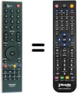 Replacement remote control Toshiba 37 CV 505 D
