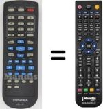 Gleichwertige Fernbedienung Toshiba SD-189 EKE