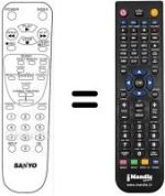 Replacement remote control B12607
