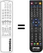 Gleichwertige Fernbedienung Toshiba 2527 DT