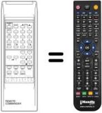 Replacement remote control Protech CTV 2001 RT