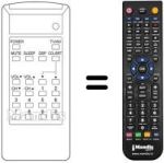 Replacement remote control Ctc CTV 197