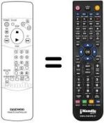 Replacement remote control Daewoo DVF 26